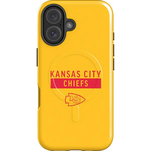 NFL Kansas City Chiefs Yellow Performance Series iPhone 16 Plus Magsafe Impact Case